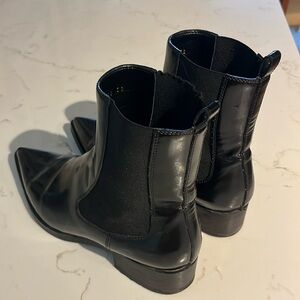Stella McCartney Tronchetto Black Patent Vegan Chelsea Boots